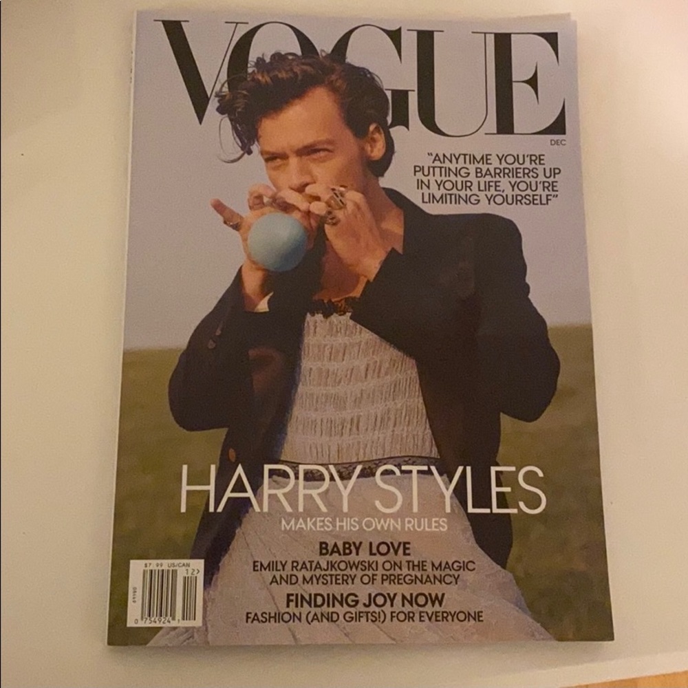 Harry styles edition of the vogue magazine